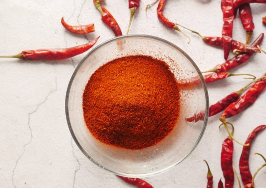Red chili, kashmiri chili, and deggi mirch are all available at New India Bazar SF