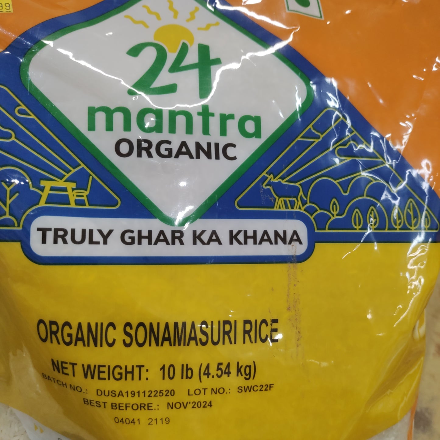 24 Mantra Organic Sona Masoori Rice 10 lbs