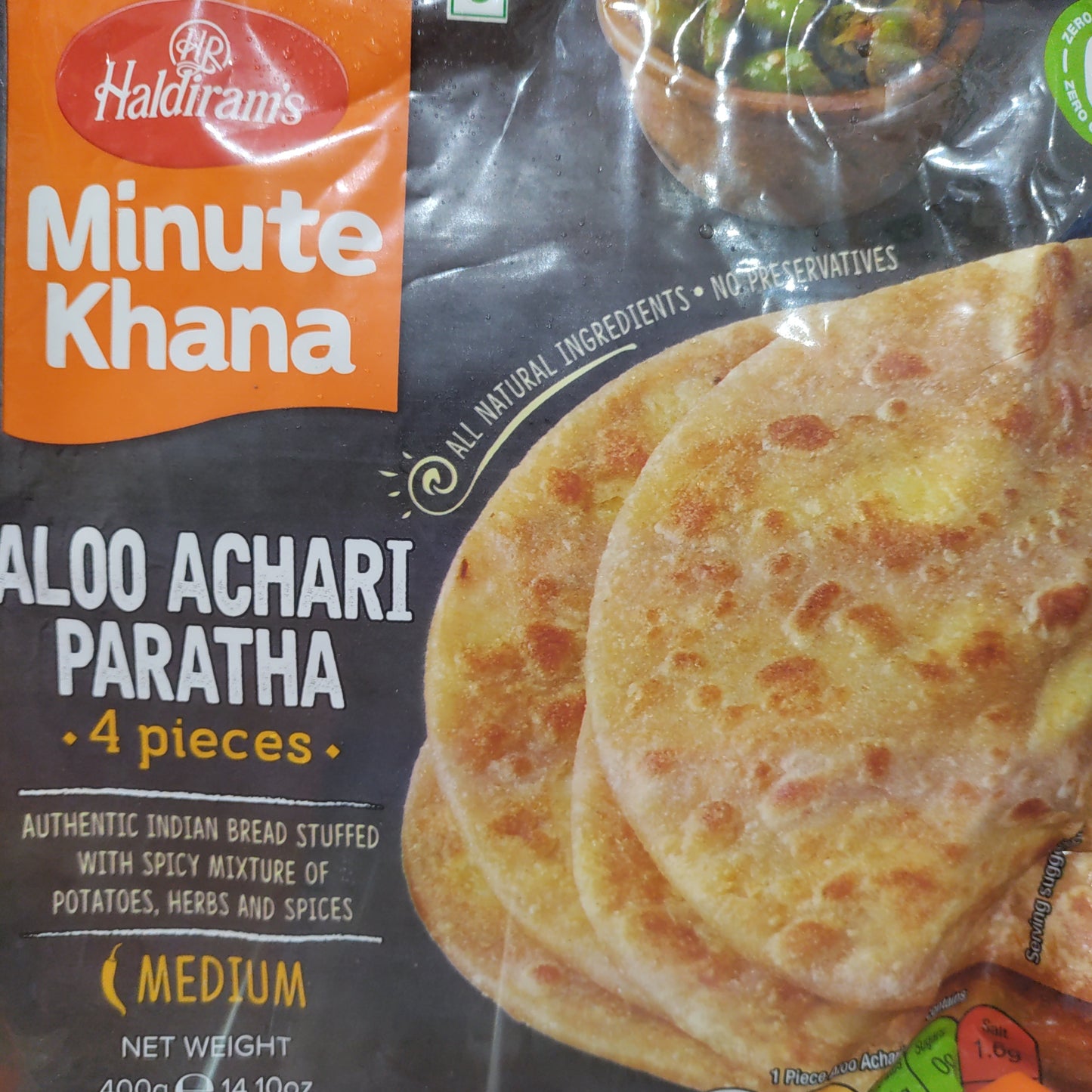 Haldiram Aloo Achari Paratha 4 Pcs