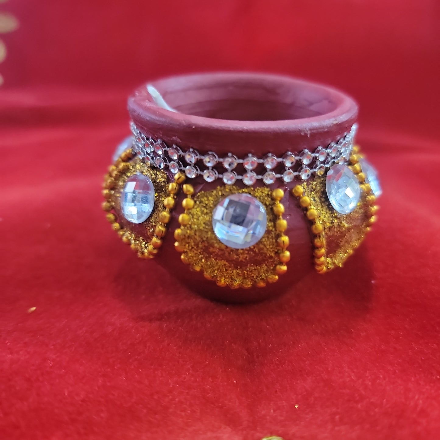 Matki diyas with wax