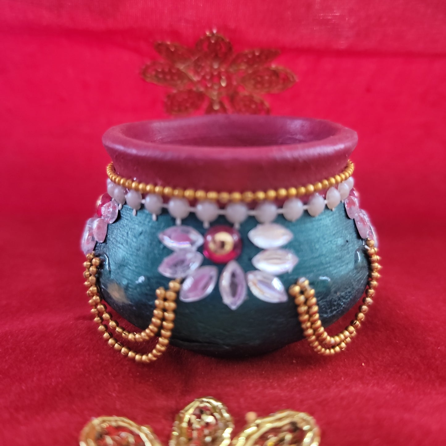 Matki diyas with wax