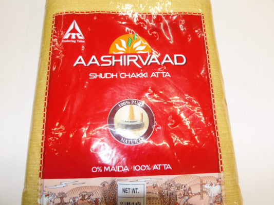 New India Bazar Aashirwad Whole Wheat Atta 20 Lbs