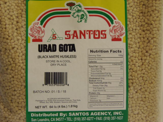 New India Bazar Santos Urid Gota 2Lbs