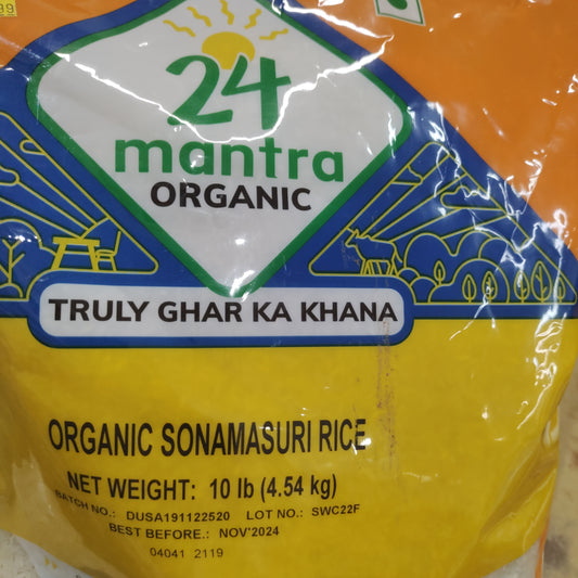 24 Mantra Organic Sona Masoori Rice 10 lbs