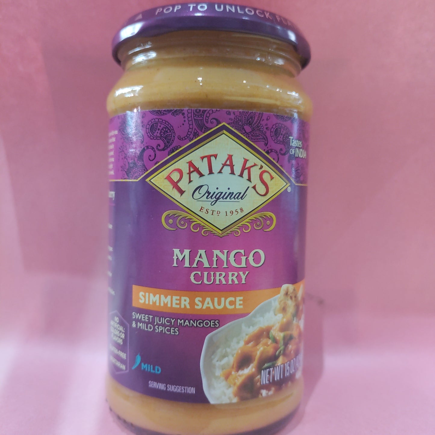 Patak's mango curry 15 ozs