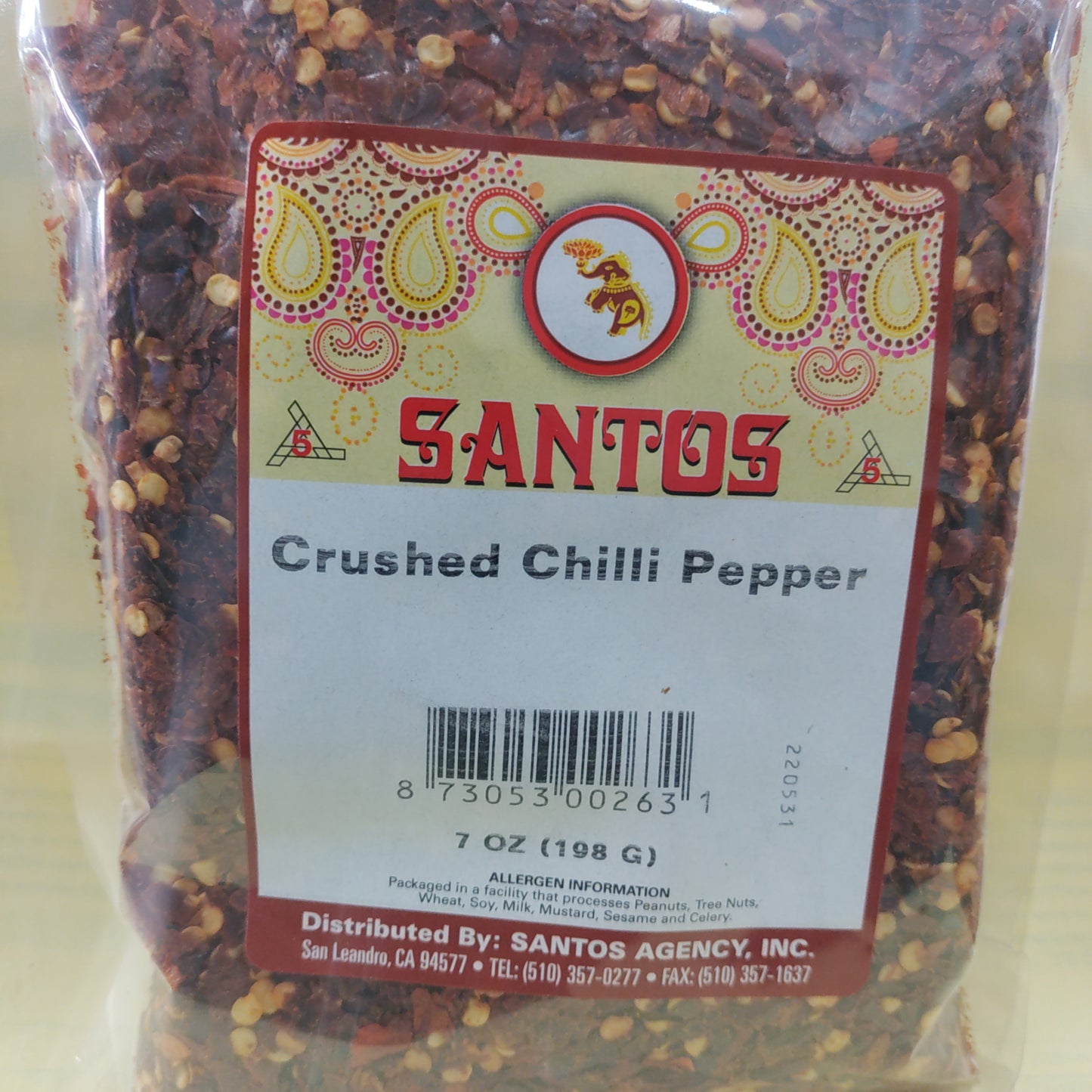 Santos Crushed Chilli Pepper 7 oz