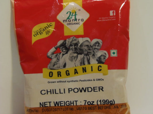 New India Bazar 24 Mantra Organic Chilli Powder 8 Ozs