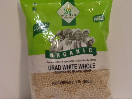 New India Bazar 24 Mantra Urid Whole White 2 Lbs