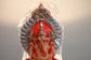 Handmade Painted Ganesh Murti - 6.5 inch (ORANGE)