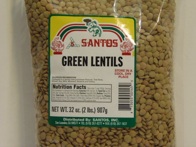 New India Bazar Santos Green Lentils 2 Lbs