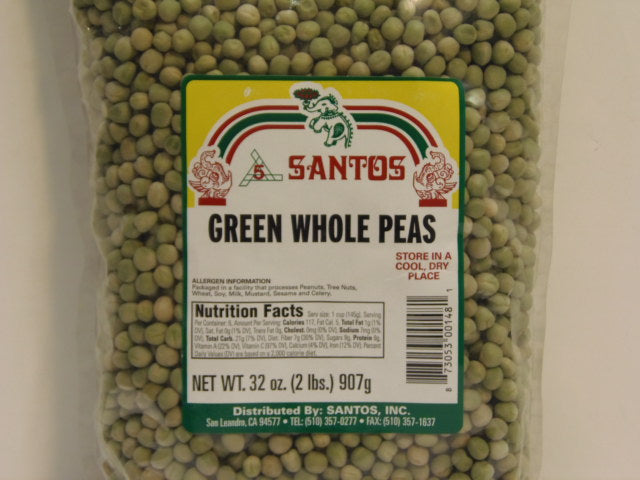 New India Bazar Santos Green Whole Peas 4Lb