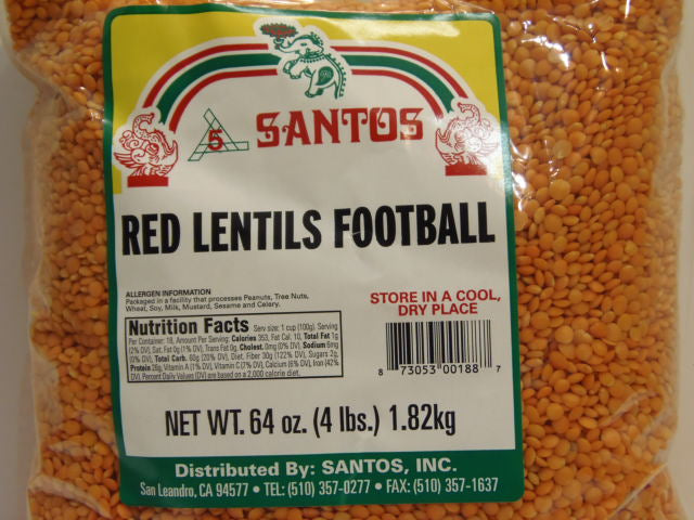 New India Bazar Santos Red Chief Lentils 4 Lbs